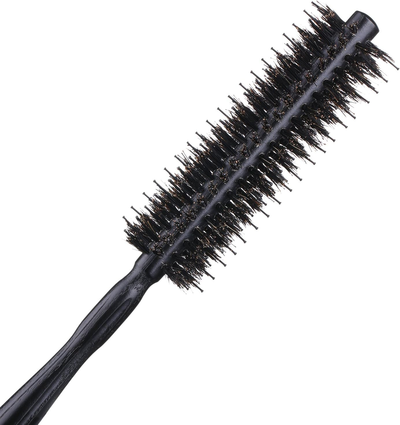 Round Brush with Natural Boar and Nylon Bristles, Volumizing Hair Brush- 3.8Cm Diameter Barrel