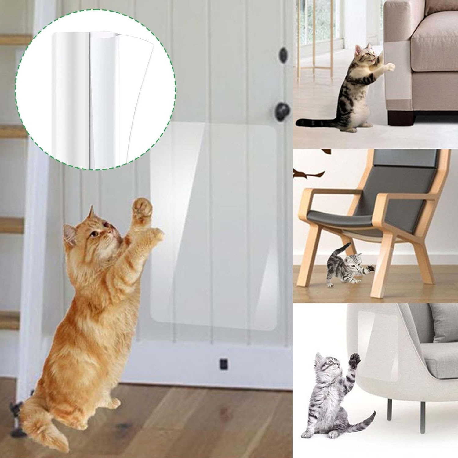 Scratch Protection Sofa Cat, 30 Cm X 5 M Scratch Protection Cat Tape Transparent Cat Scratch Protection Film Sofa Scratch Protection Pad Self-Adhesive Scratch Protection Film anti Scratch Film For