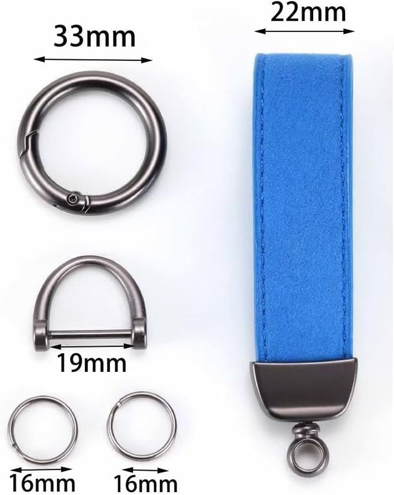 Leather Car Keychain,Creative Personality Leather Car Key Fob,Car Accessories Universal Key Fob Keychain for Men and Women