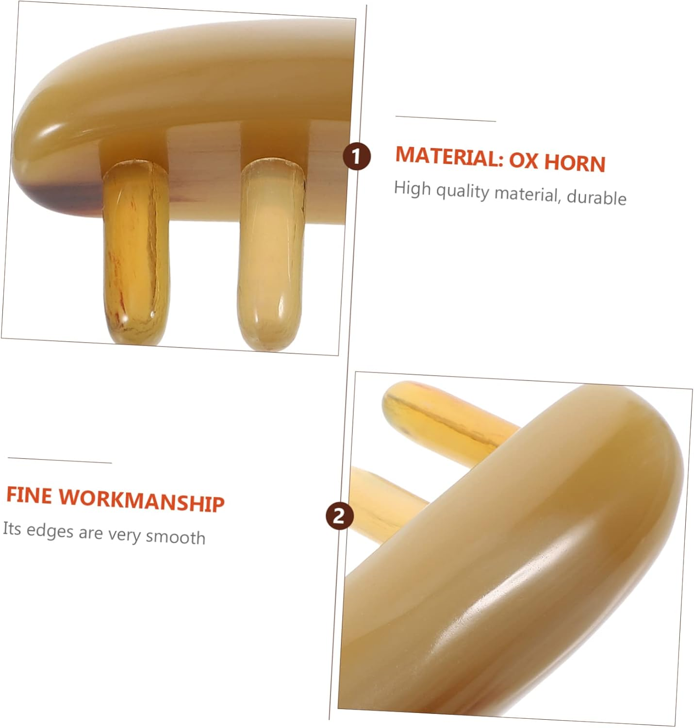 FRCOLOR Ox Horn Comb Massager Scalp Massager Hair Care Tool Multi-Functional Scaler image number 4