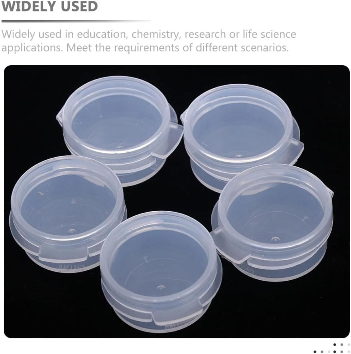 CHILDWEET 25Pcs round Plastic Soil Sampling Jars with Hinged Lids, Small Sealed Containers for Soil Samples and Moisture Testing, Portable Organizer Boxes for Field Use image number 1