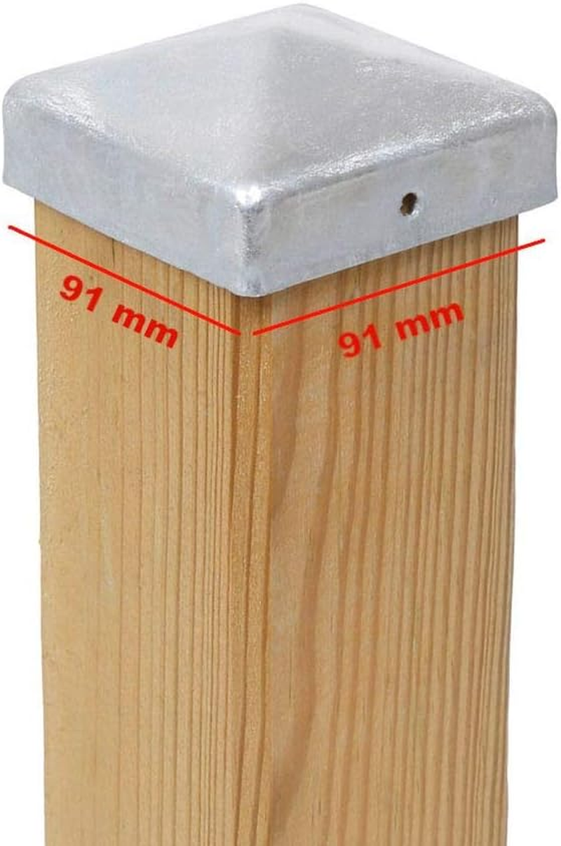 2 X Pyramid Post Caps 111 X 111 Mm Steel Hot-Galvanised image number 3