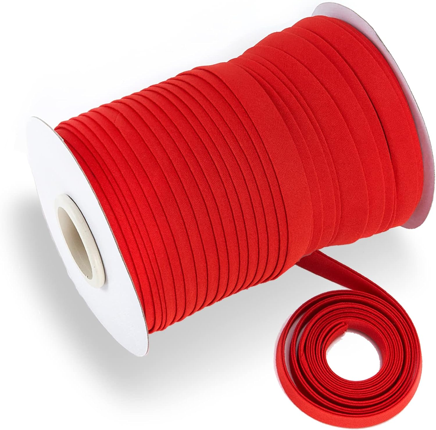 Bias Tape Double Fold 1/2 Inch - Red 55 Yards Polyester Binding Tape for Sewing, Quilt Binding, Hemming, Seaming and Fabric Piping image number 2