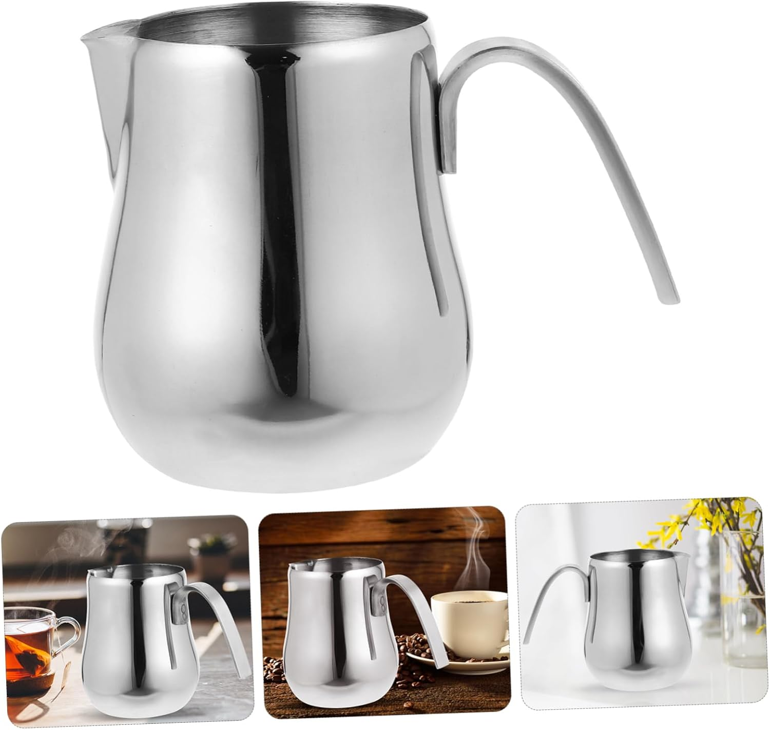VINTORKY Hand Brewing Kettle Stainless Steel Coffee Pot Long Handle for Turkish Maker Espresso Milk Frothing Pitcher for Tea Kettle Use image number 1