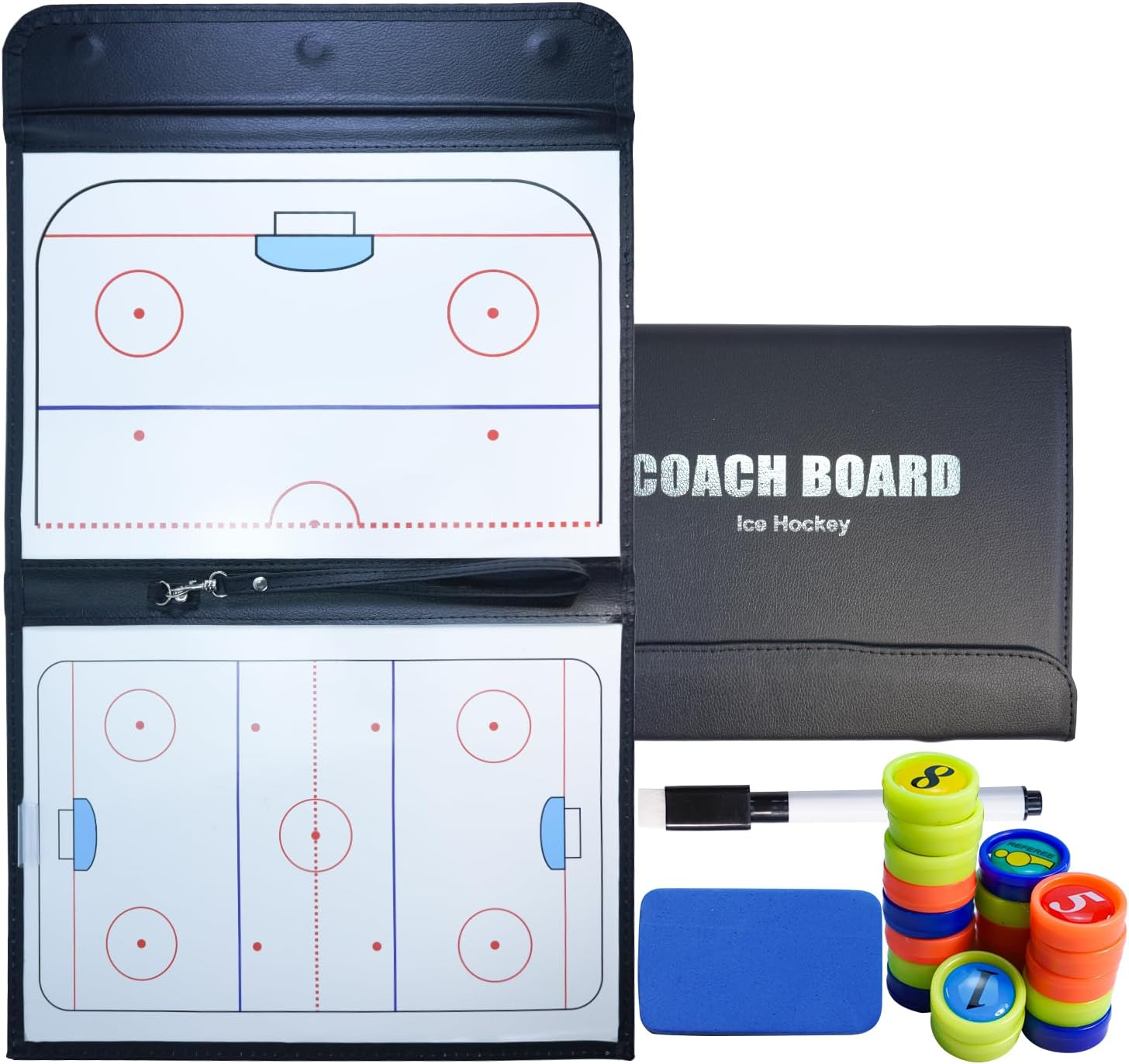 Joyeee Ice Hockey Tactics Board for Kids & Adults, Magnetic Coaching Board, Ice Hockey Equipment for Men, Boys and Ice Hockey Enthusiast, Christmas Ice Hockey Gifts for Men Father