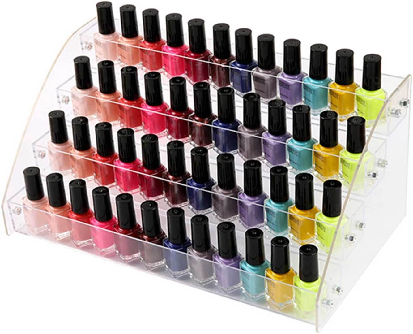 Nail Polish Display Rack - Multi-Layer Lip Sticker Organizer Acrylic,Nail Polish Holder Sunglasses Organizer Collection Display for Nail Polish, Lipstick, Jewelry, Eye