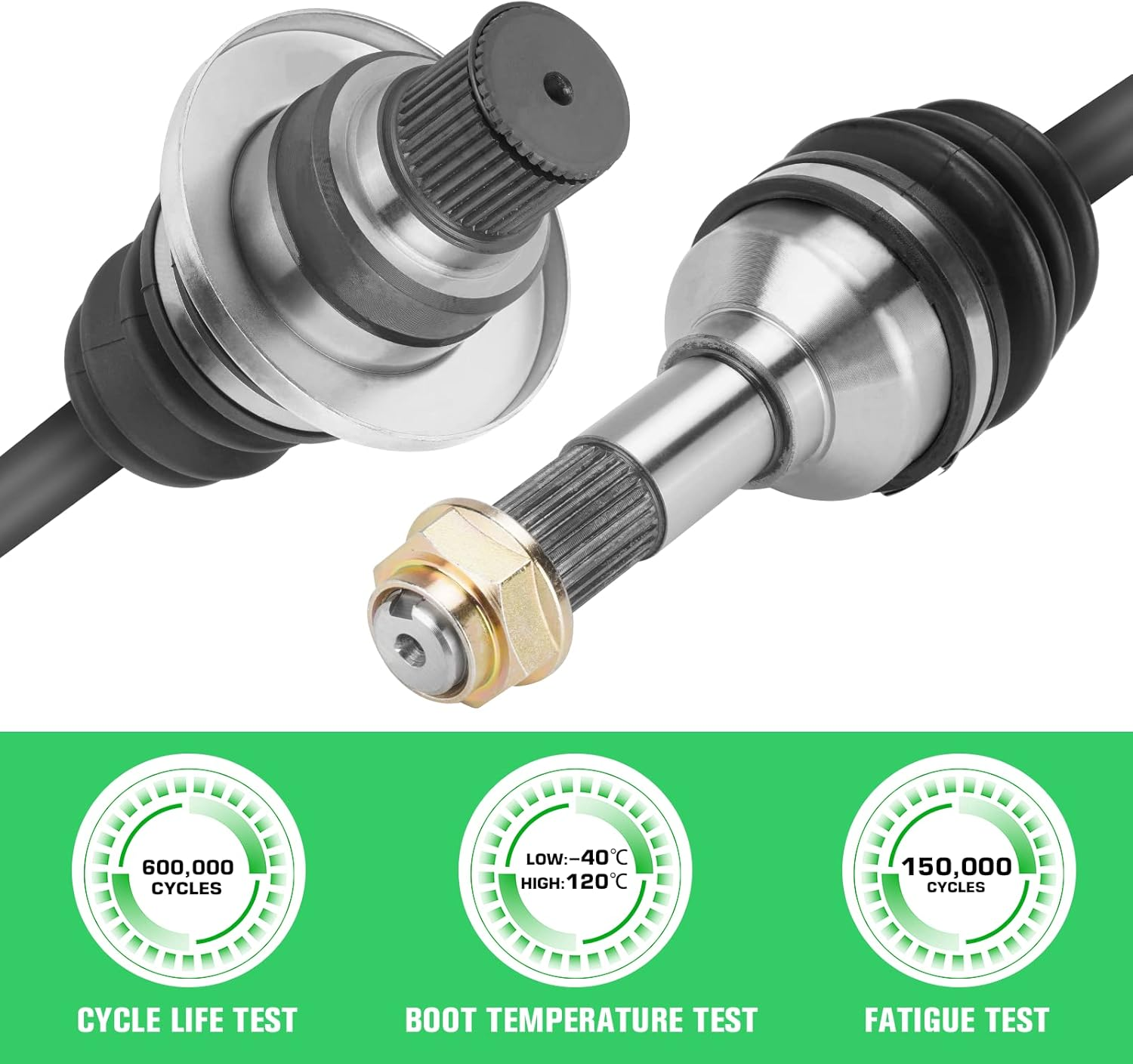 Youxmoto Rear Left CV Axle Drive Shaft & Wheel Bearing Kit Fit for Yamaha Rhino 450 2006-2009, for Rhino 660 2006 2007; for Rhino 700 2008-2013, for 5UG-F530T-20-00/ 5UG-F531H-01-00 image number 1