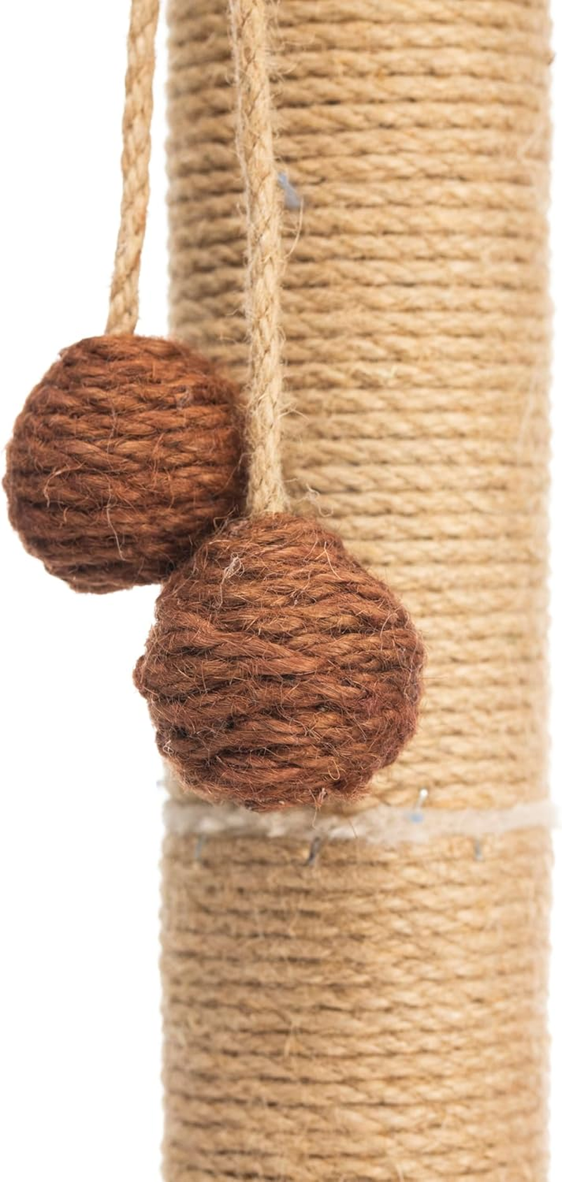 Cat Scratching Post 75Cm Tall Coconut Tree Style Cat Scratch Post with Interactive Ball - Eco Friendly Natural Sisal Rope for Indoor Cats Extra Tall Cat Scratcher image number 6
