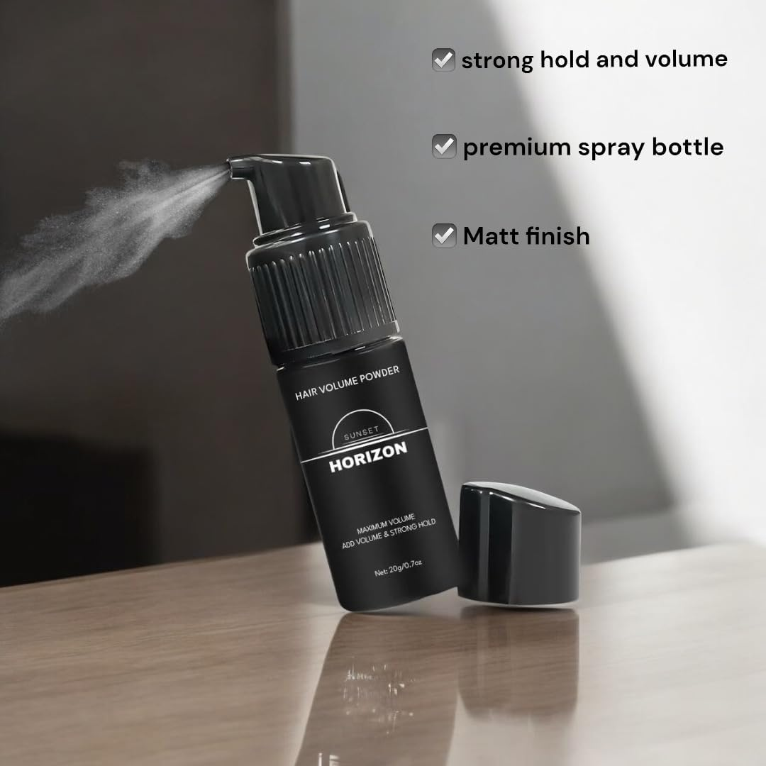 SUNSET HORIZON Texture Powder - Styling & Volumizing Powder, for All Hair Types, Spray Bottle - Matte Finish & Strong Hold - 20 Grams image number 3