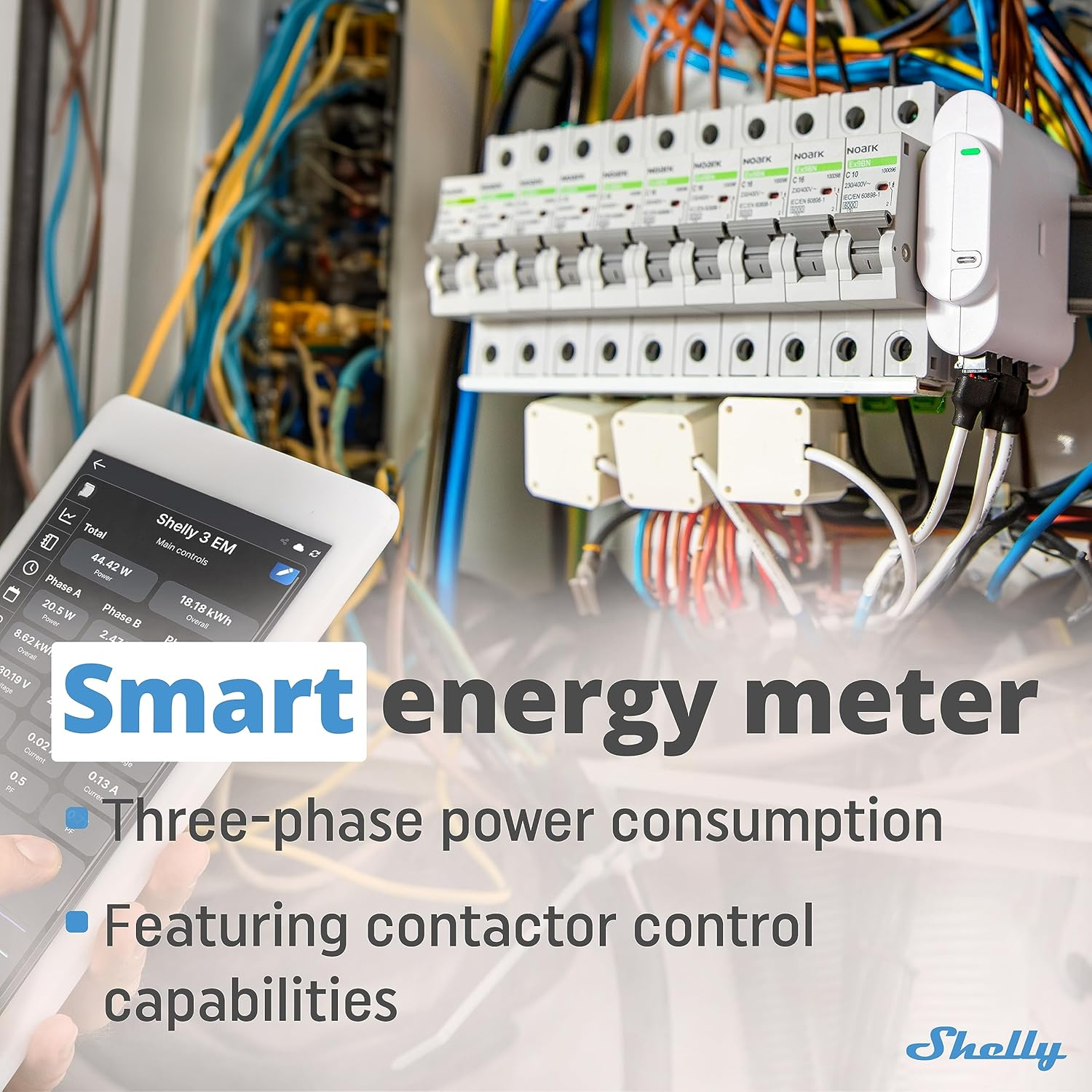 Shelly 3EM | Wifi 3 Channel Smart Energy Meter with Contractor Control Relay Switch | Home Automation | Compatible with Alexa & Google Home | Ios Android App | No Hub Required | Power Monitoring image number 5