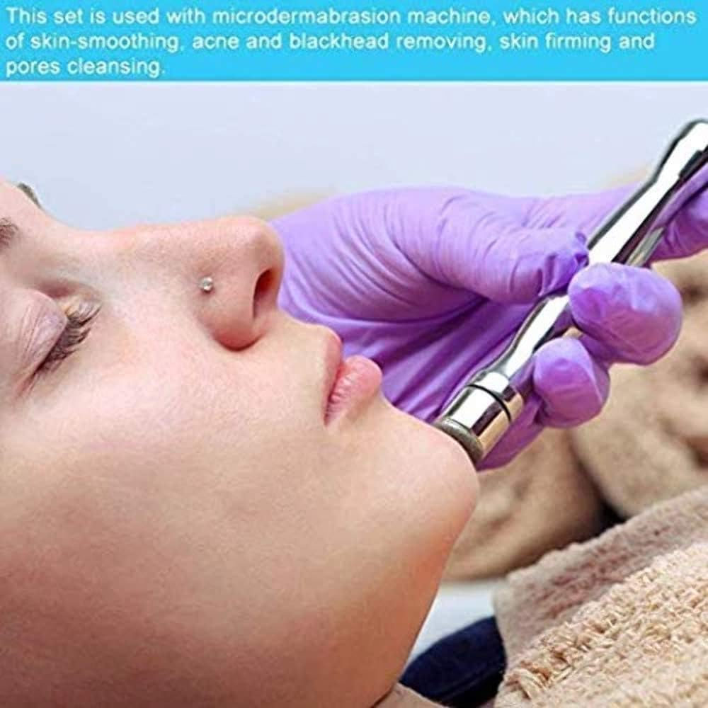 Dermabrasion Diamond Tips, Diamond Dermabrasion Head Microdermabrasion Exfoliator Home Facial Dermabrasion Tool Dermabrasion Replacements 9Tips