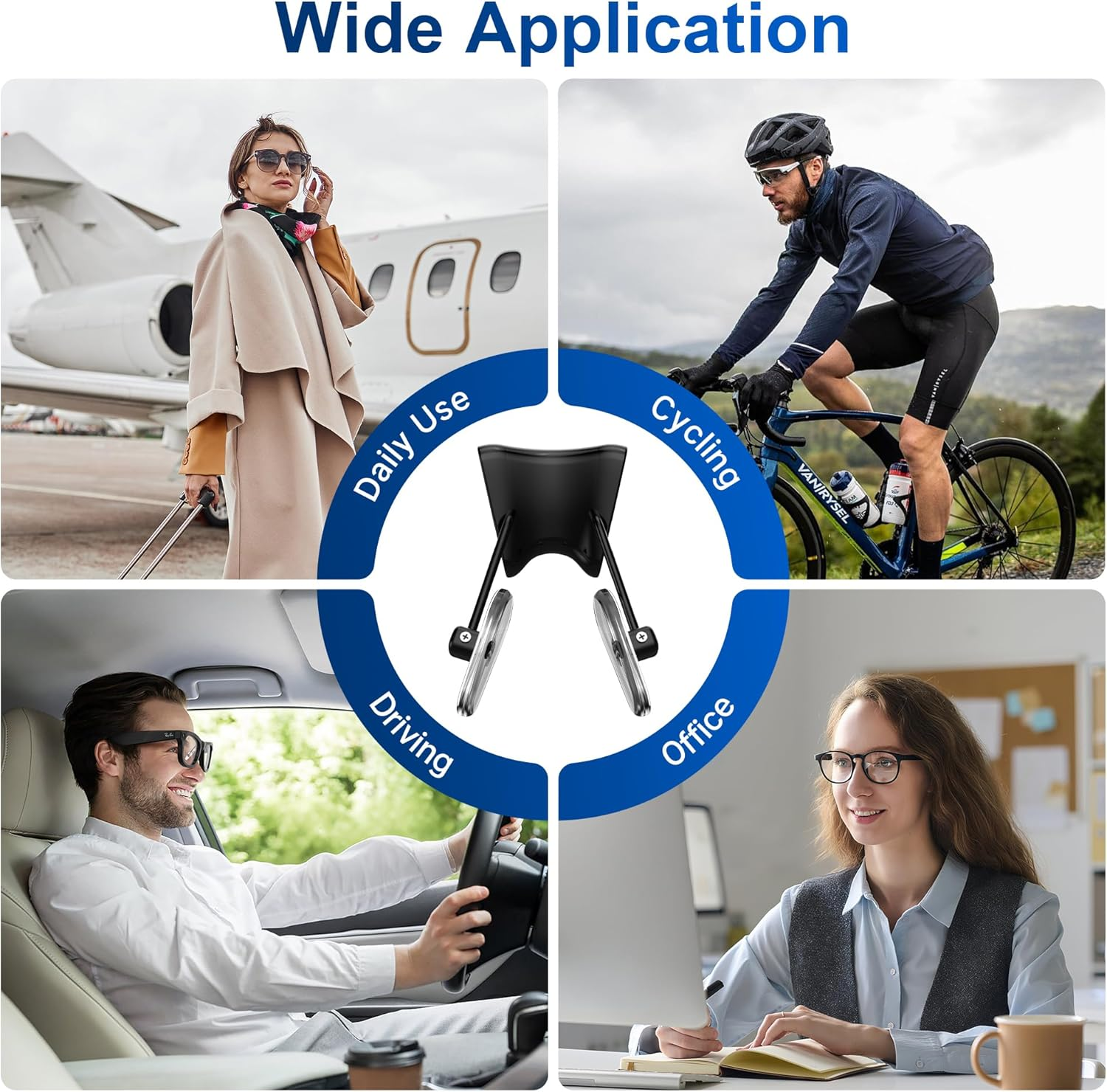 Rcstyle Hibloks Eyeglass Nose Pads for Ray-Ban Meta Wayfarer/Skyler Accessories, Silicone anti Slip Clip-On Glasses Nose Holder for Ray Ban Meta Smart Sunglasses(Split Type) image number 1