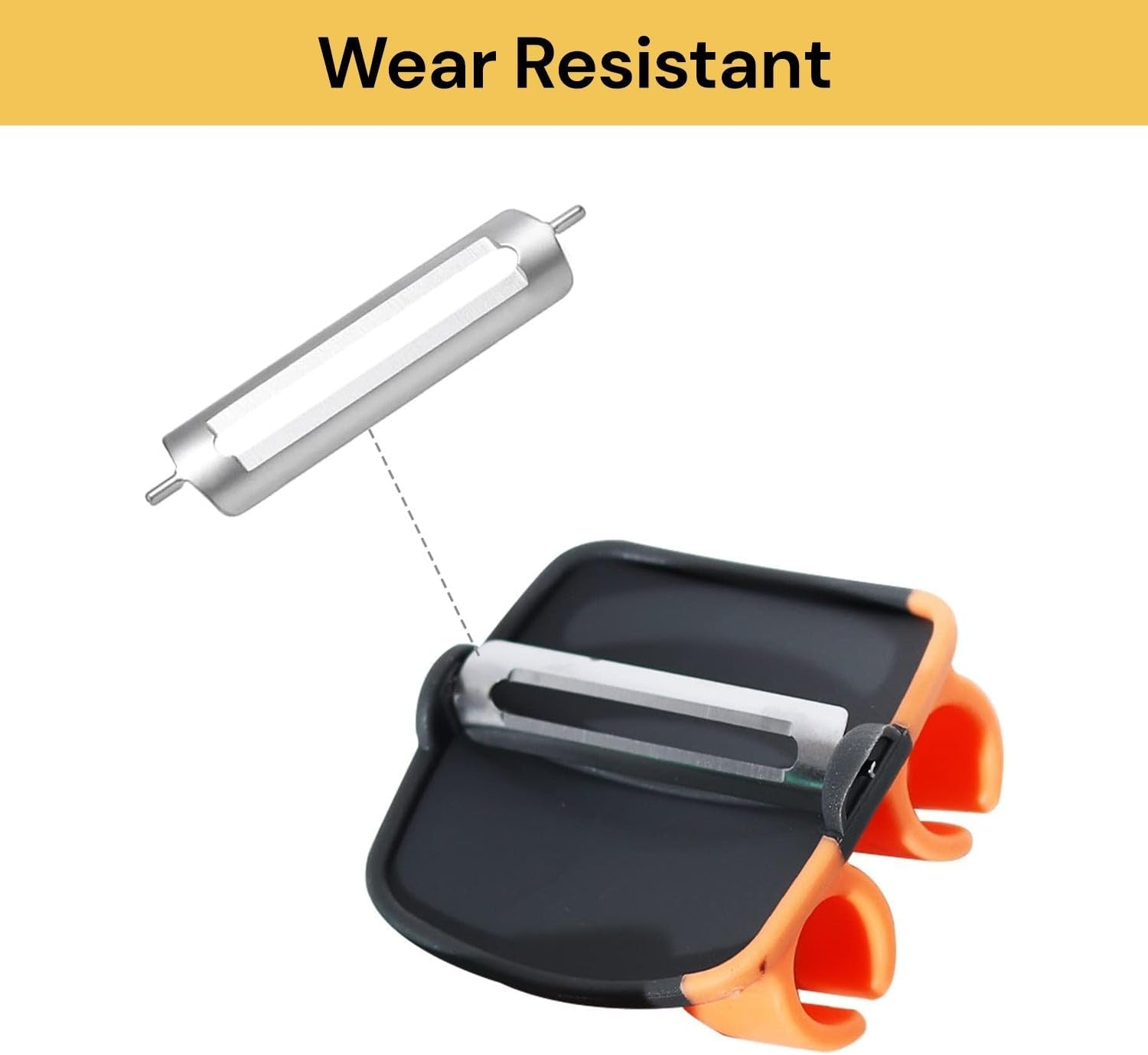 EZONEDEAL Fruit Peeler Ultra Sharp Double Finger Peeler Cutter Fruit and Vegetable Peeler Slicer Cucumber Potato Peeler Tomato Kitchen Tools Creative Gadgets - Palm Peeler (Orange (2PCS)) image number 6