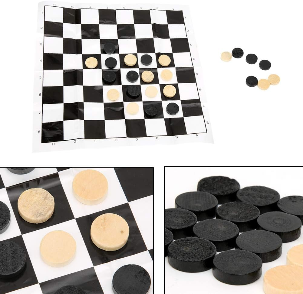 Checkers Pieces, Draughts Checkers Set, Practical Educational Kids and Adults for All Ages image number 5