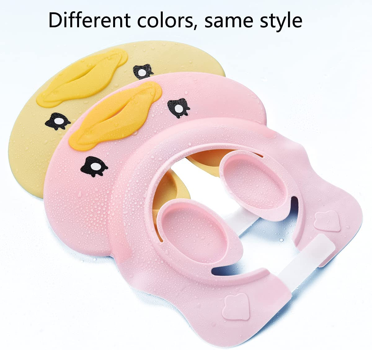Baby Shower Cap Kids Shampoo Visor Hat Toddler Wash Bath Shield,Prevents Water from Pooling in Eyes and Ears Protector Children Face (Pink) image number 1