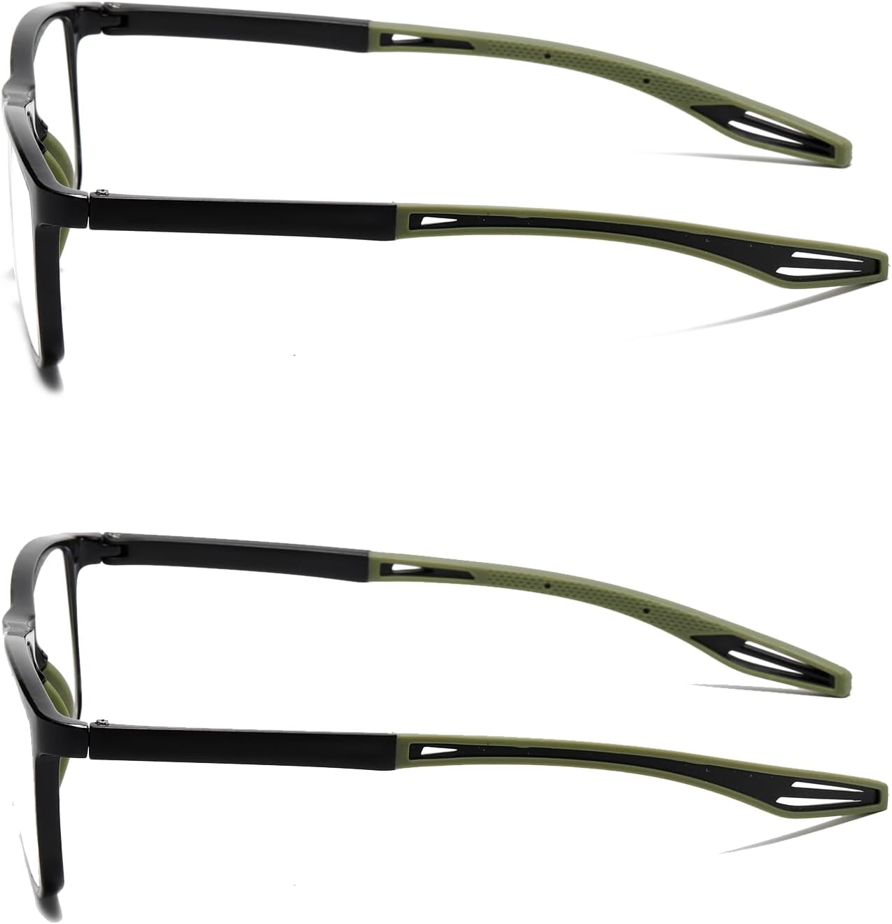 2 Pairs Mens Sports Style Reading Glasses Comfortable Flexible Blue Light Blocking Glasses image number 3