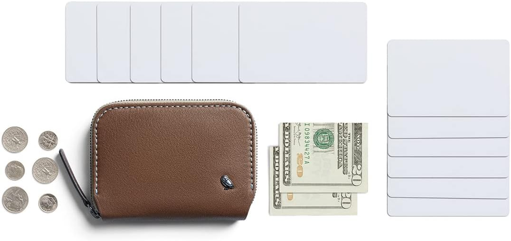 Bellroy Folio Mini &ndash; (Wallet, Coin Pouch) - Hazelnut - Charcoalcobalt image number 2