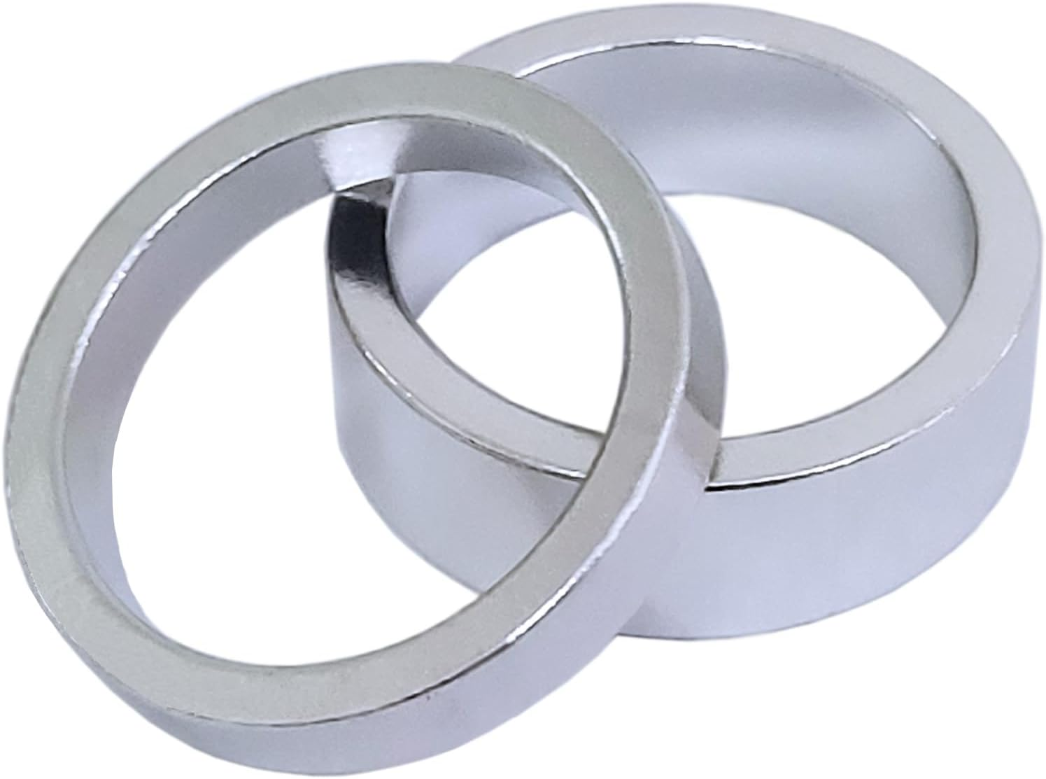 10X Bicycle Head Stem Spacer Replacement Head Tube Spacer Aluminum Alloy Headset Washer Accessories Compatible with Front Stem Fork MTB Bike BMX Mountain Bike image number 5