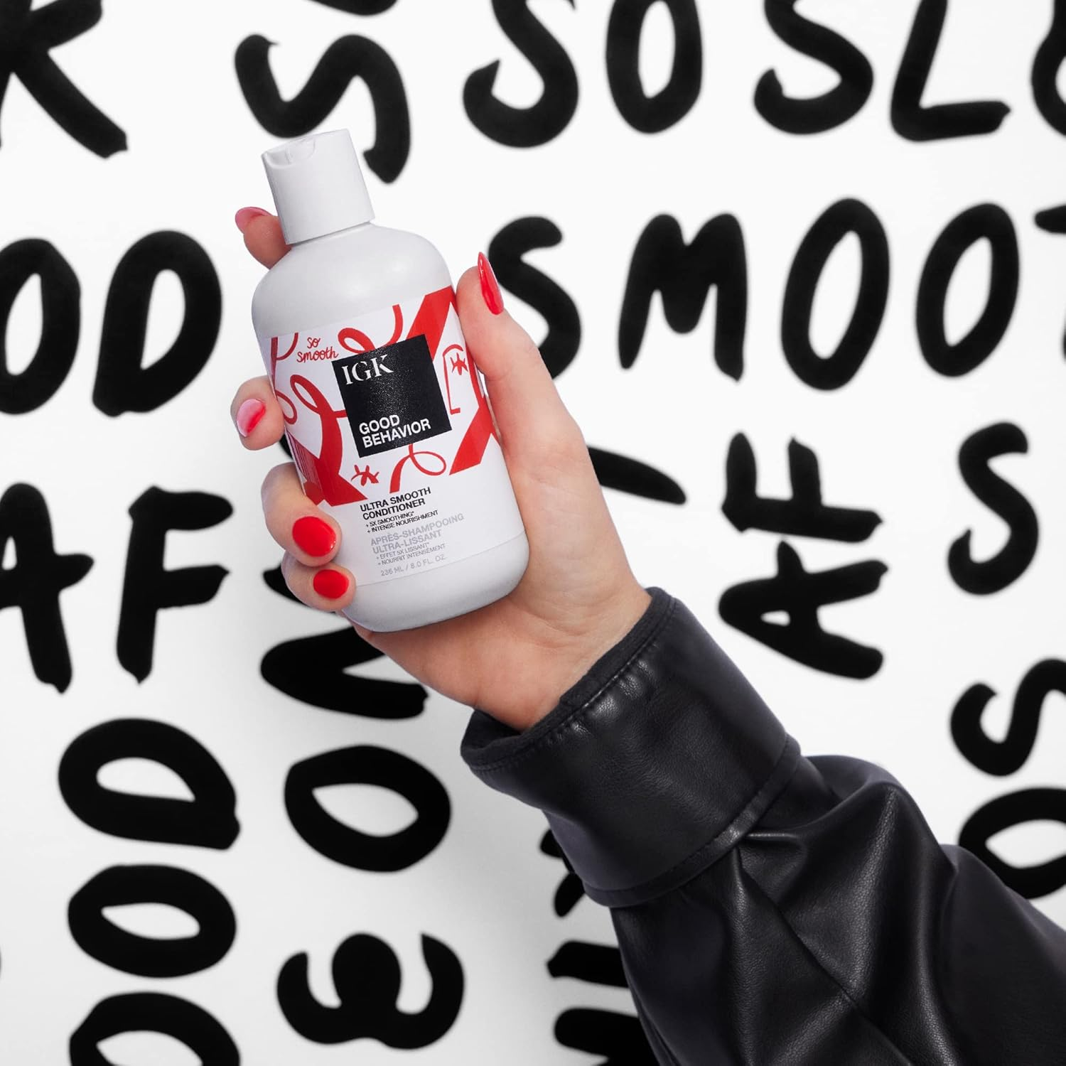 IGK GOOD BEHAVIOR Ultra Smooth Conditioner | Frizz Control + Hydrates + Shine | Vegan + Cruelty Free | 8 Oz image number 2