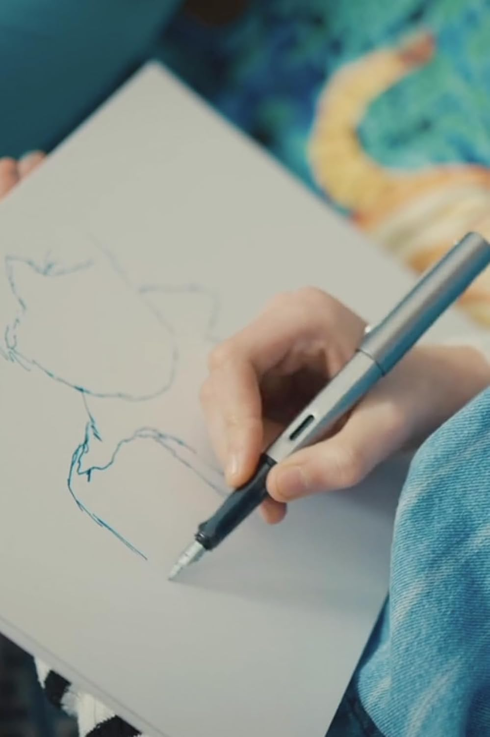 Lamy Elegant Fountain Pen Lamy 028 Al-Star Navy Blue LH, (4014519280040) image number 1