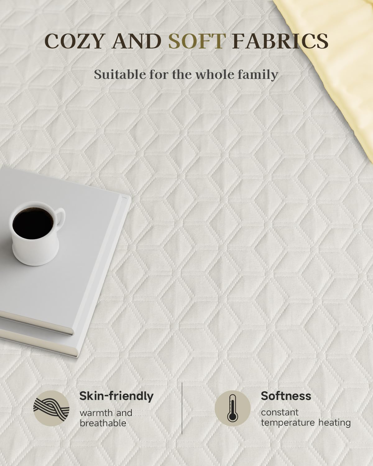 GOTCOZY Electric Blanket Double Size - Fitted Heated Underblanket Dual Control with 6 Heat Settings & 10 Hour Auto Off(193X137Cm) image number 5