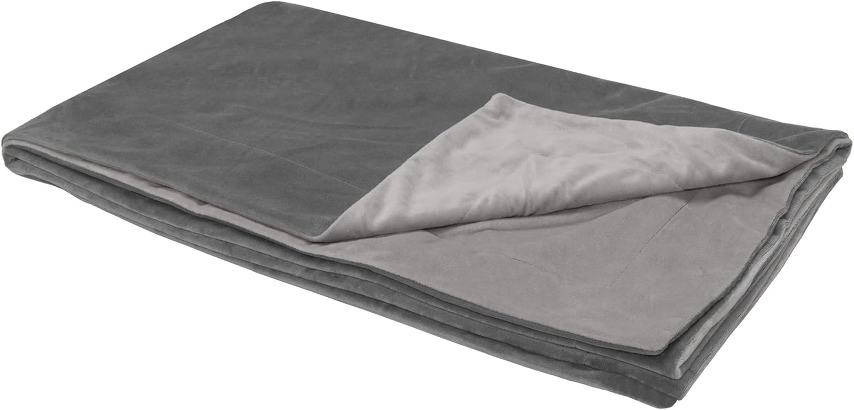 Furhaven XL Waterproof Two-Tone Luxe Velvet Dog Blanket, Washable - Granite Gray, Extra Large image number 6
