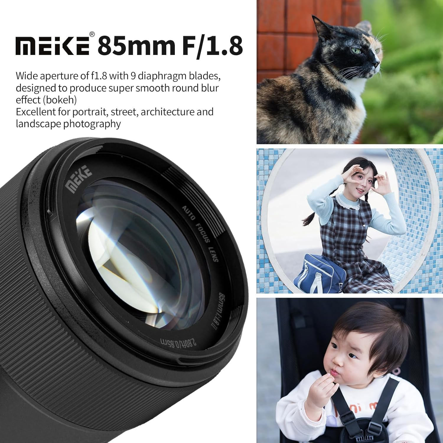 Meike 85Mm F1.8 Pro Auto Focus Medium Telephoto STM Stepping Motor Full Frame High Resolution 8K Prime Portrait Lens Compatible with Sony E Mount Cameras A7 A7R A7IV A7R IV A7III A7SIII A9 A7C A7CII image number 6