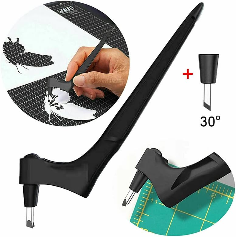 Craft Cutting Tools with 360-Degree Art Cutting Tool Nice Crafty Cut Blade - Versatile Art Blade for Paper, Vinyl, Scrapbooking - Safe, Easy-To-Use Design - Black image number 7