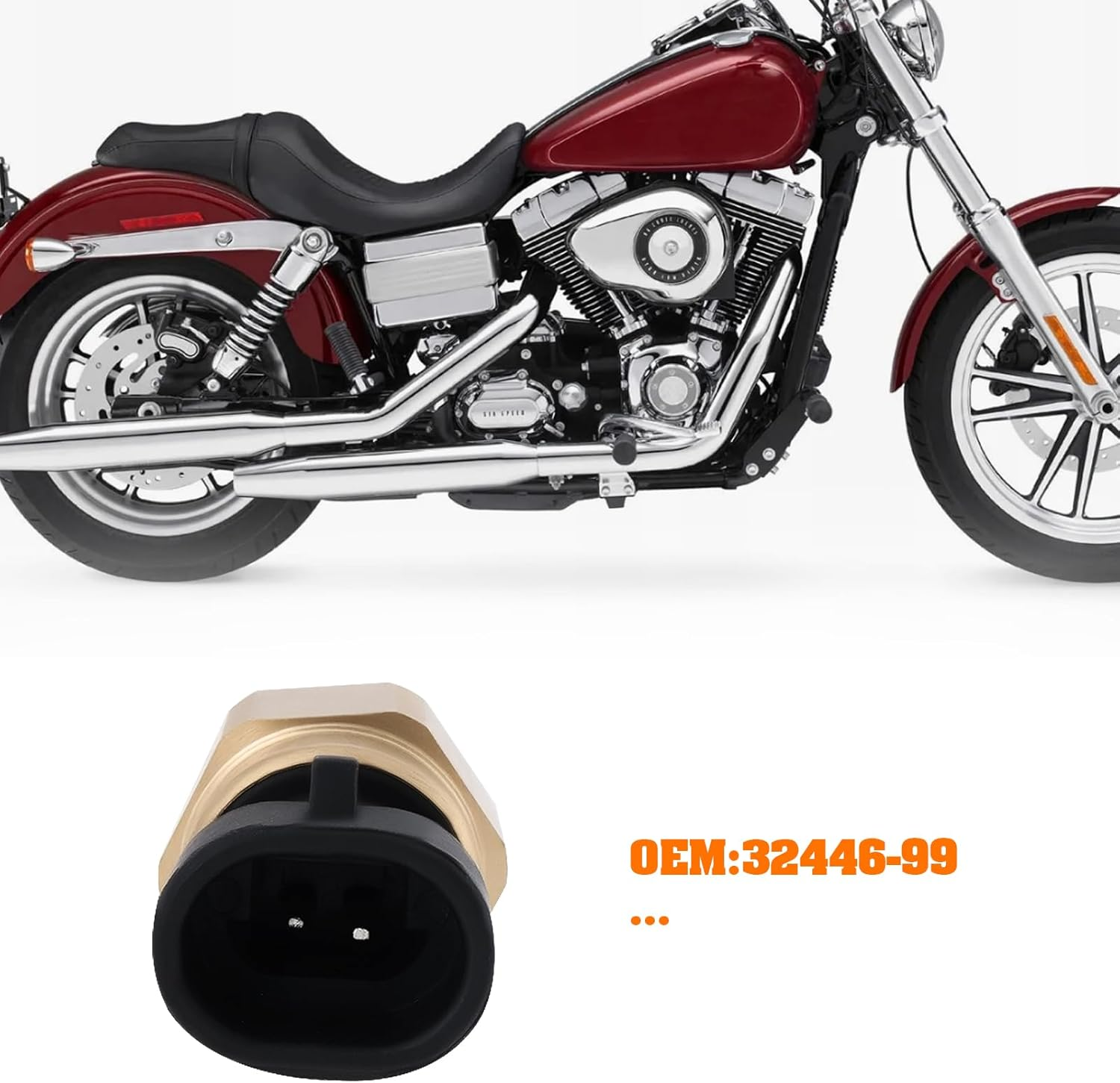 Be in Your Mind 2-Pin Temperature Sensor Replacement Part 32446-99 3244699 Compatible with Harley-Davidson Big Twin 1999-2017 image number 4