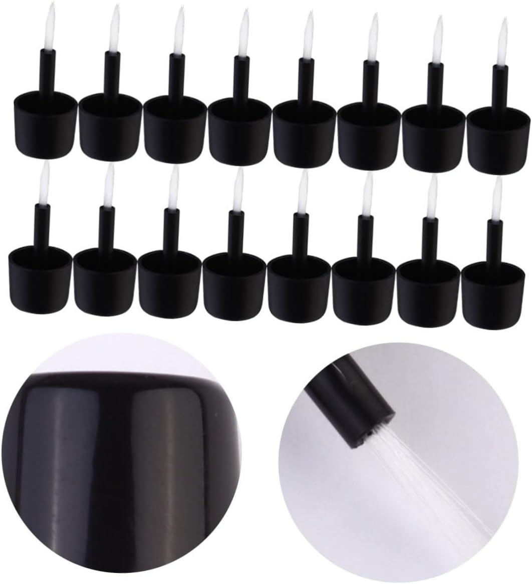 EXQUIMEUBLE 200Pcs Disposable Nail Polish Brush Set Portable Practical Nail Brushes for Women for Diy Art and Salon Use