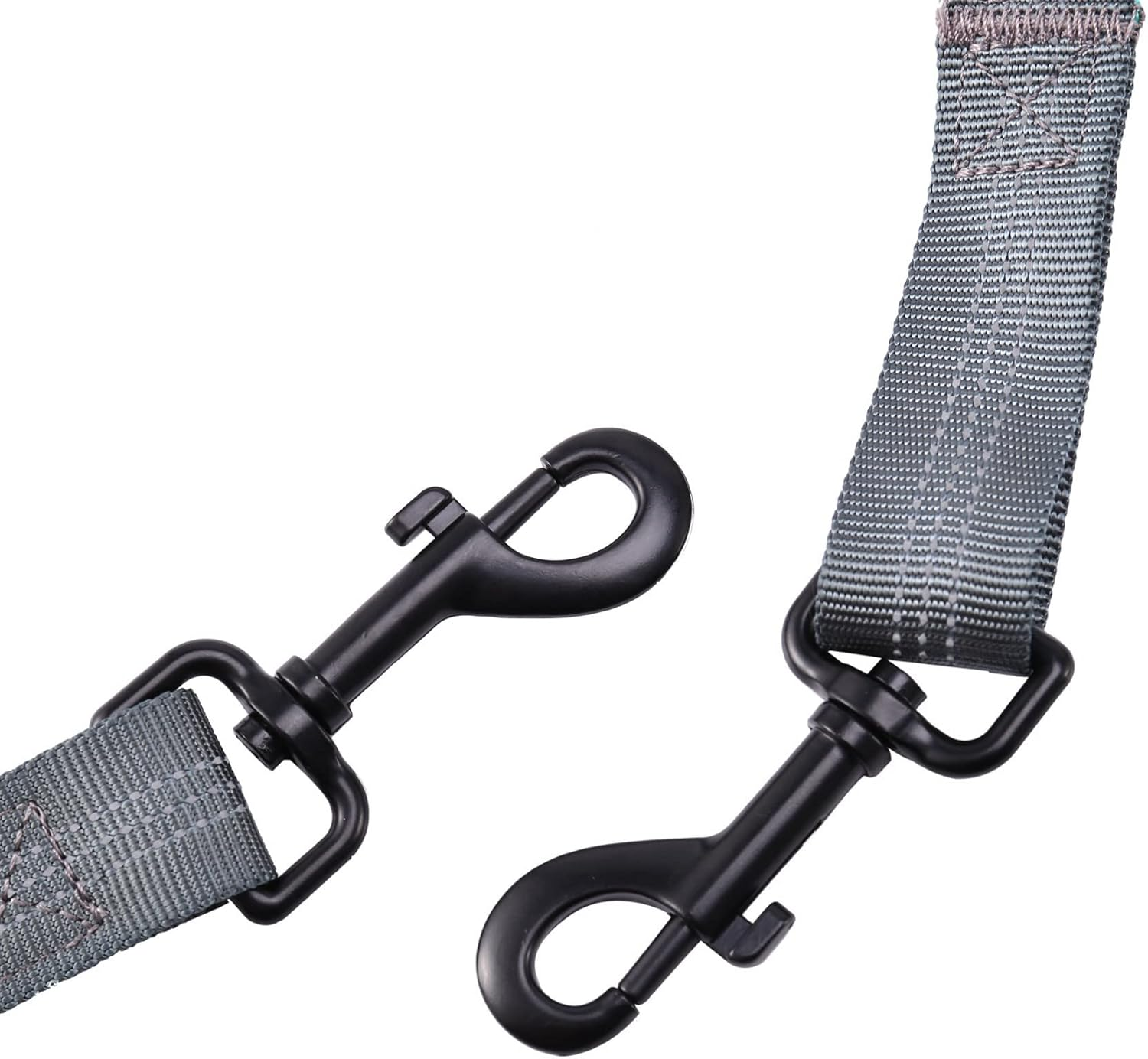 Voniecop 2X Hands Waist Dog Leash with Dual Bungees, Free Control for up to 150 Lbs, Durable Dual-Handle Bungee Leash image number 6