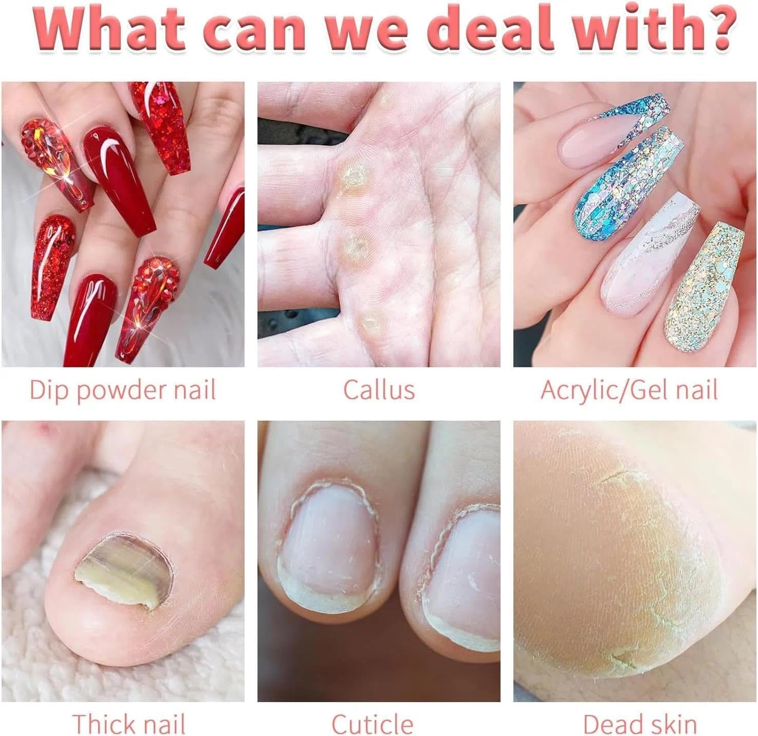 6 Pcs Professional Nail Drill Bits Set with Sanding Bands for Manicure Pedicure, Universal 3/32 Inch Size Stainless Steel - Fengea image number 4