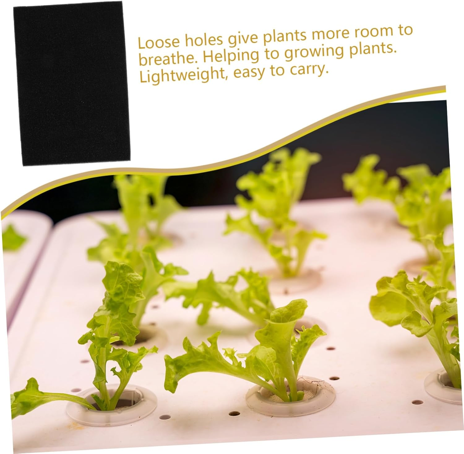 MERRYHAPY Hydroponic Sponge for Growing Nursery Sponge Soilless Gardening Tool for Greenhouse Hydroponics and Floating Gardening Tray image number 4