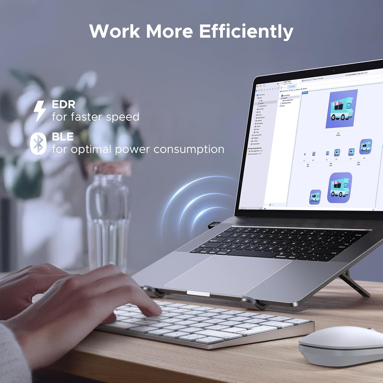 UGREEN USB Bluetooth Adapter for PC, Bluetooth 6.0 Dongle Receiver EDR & BLE, Plug & Play for Windows 11/10/8.1, for Headphone/Keyboard/Mouse/Speakers/Printer image number 4