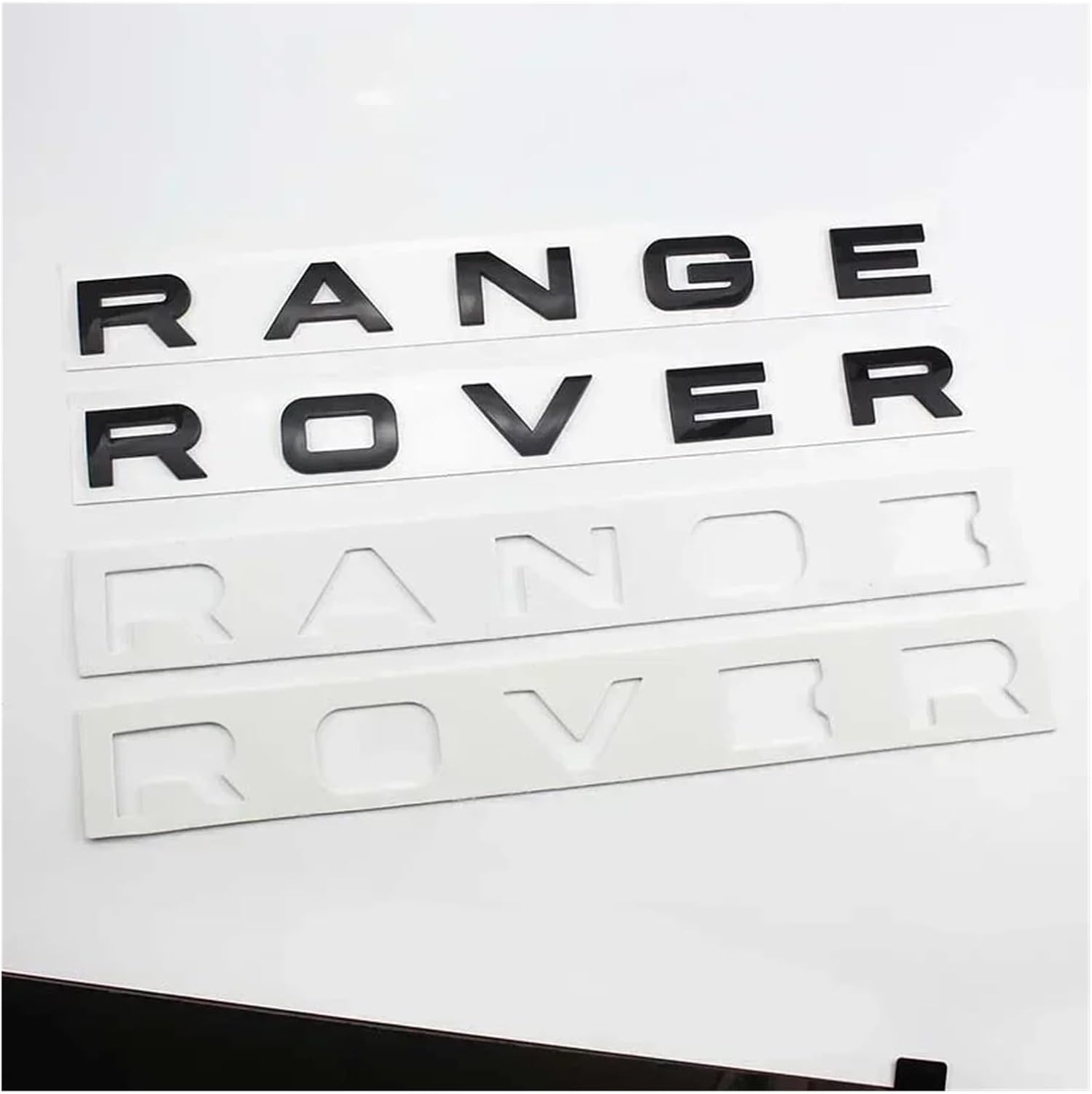 AQXYWQLL 3D Car Trunk Badge Front Hood Bonnet Emblem Logo Compatible with Sport Evoque Letters Sticker L320 L322 L494 L405 Accessories(Matte Silver)