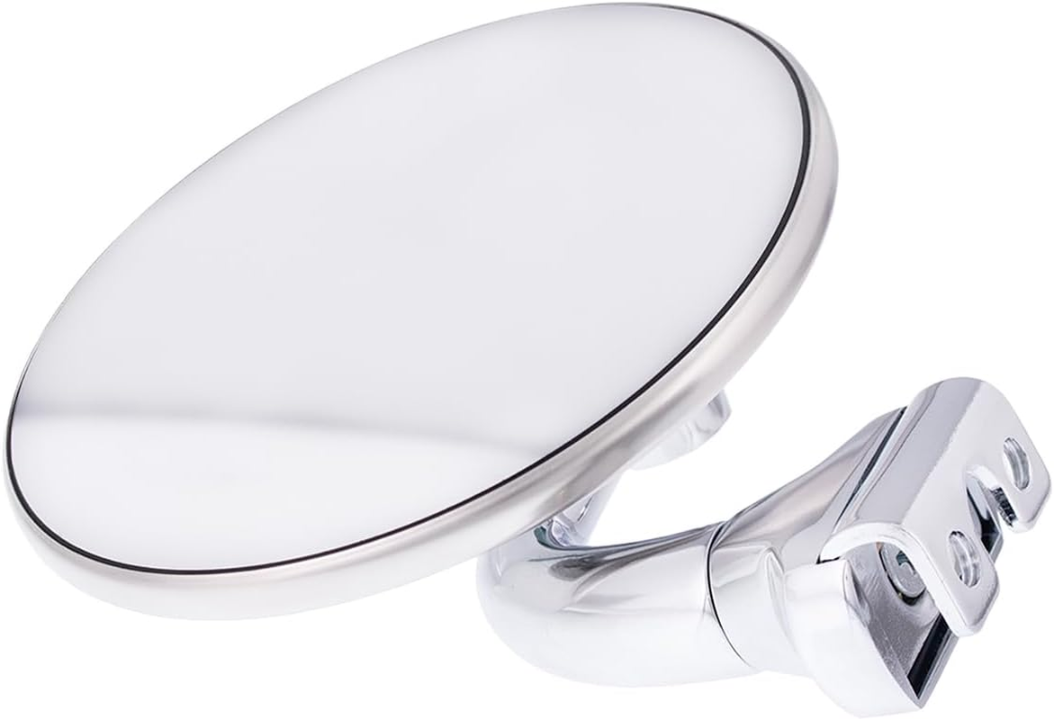 United Pacific C5001-CVX, 4" Curved Arm Peep Mirror W/Convex Mirror Glass, Door Edge Mirror, Chrome Plated, Wide Angle Vision - ONE Mirror image number 2