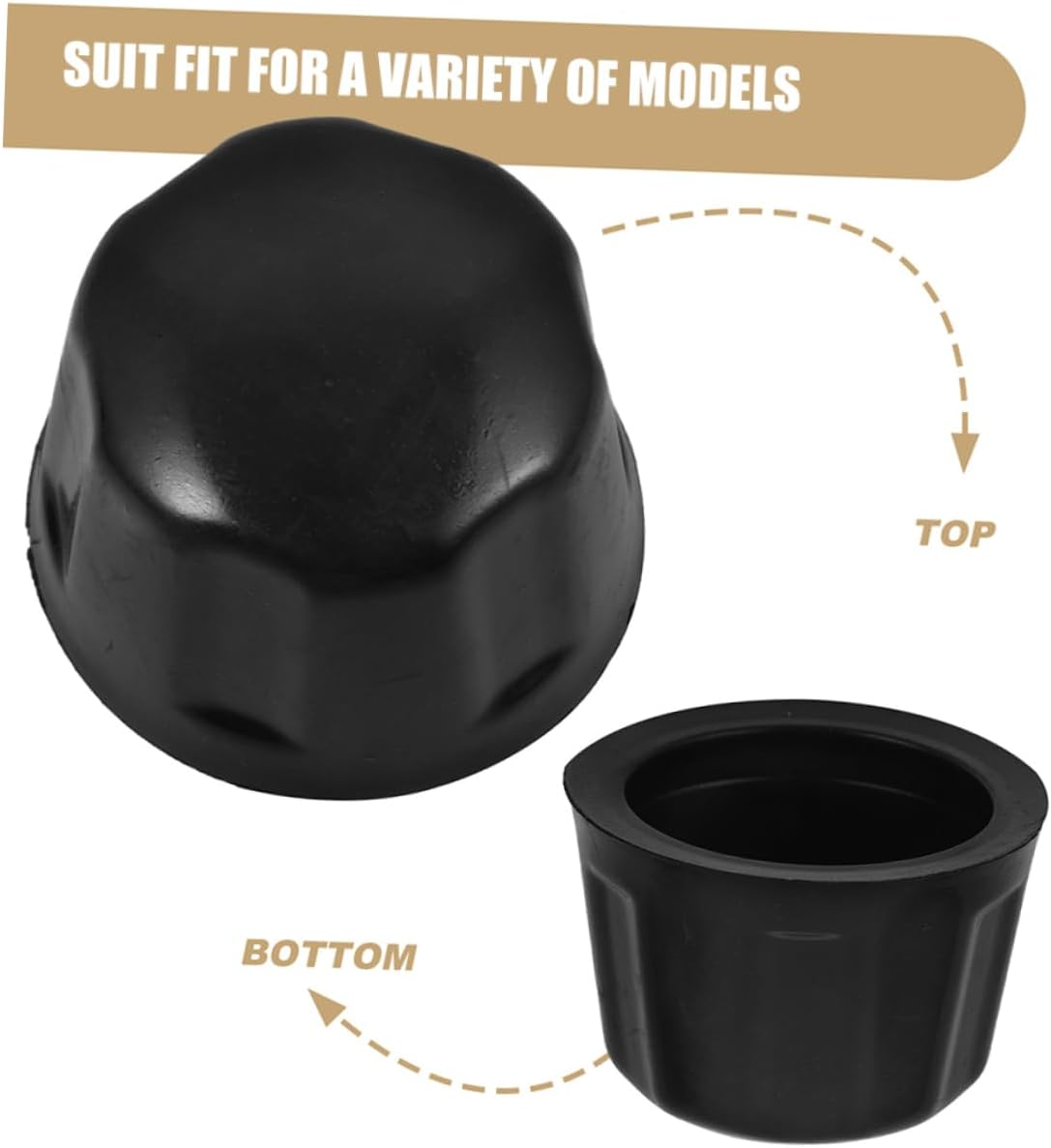 Luxshiny 4Pcs Rubber Wheel Cover Caps Replacement for ATV Trailer Boat Trailer Bearing Mud And image number 2