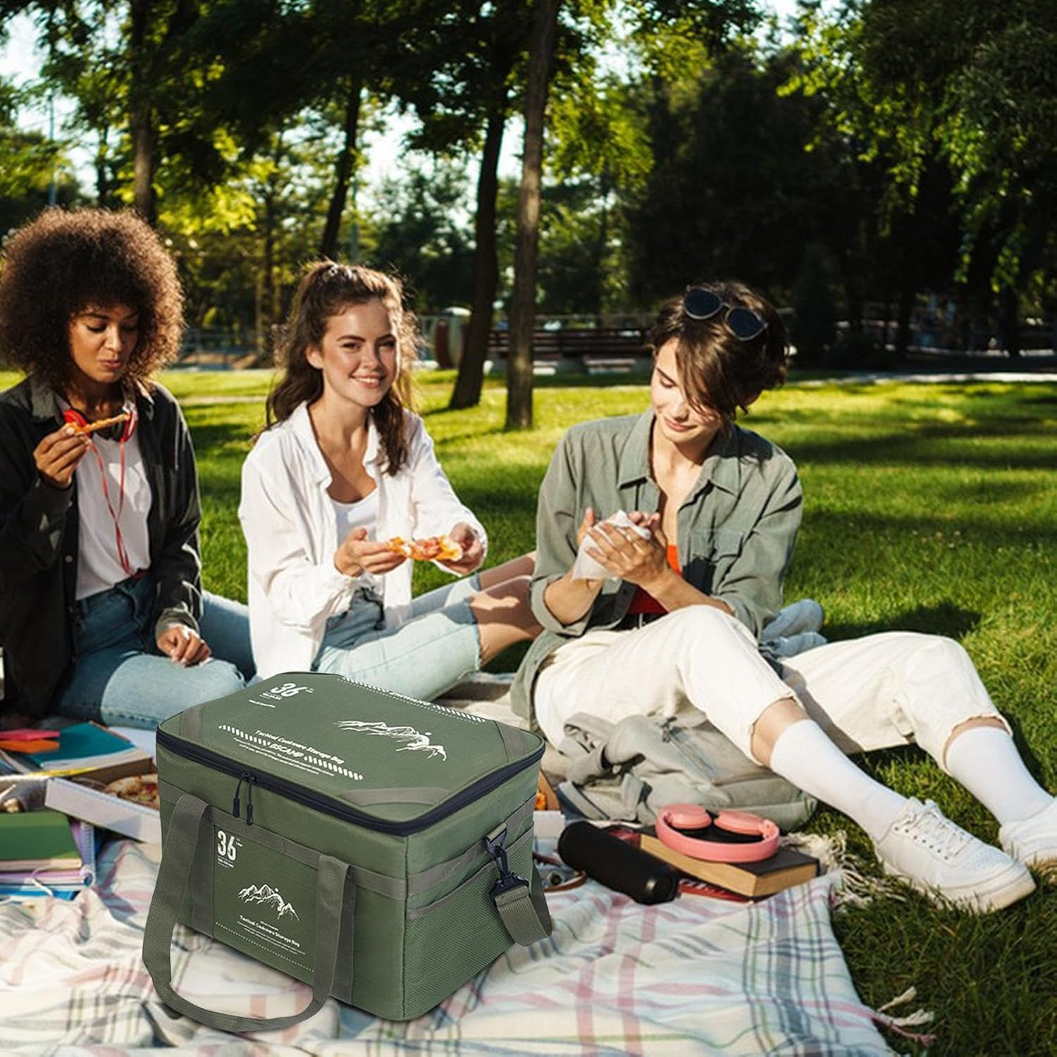 Bvizyelck Hiking Bag,Outdoor Picnic Organizer | 36L Hiking Cooking Utensil Organizer with Tabletop for Beach Backpacking Survival Enthusiasts Family Picnic Mountain Climbing image number 5