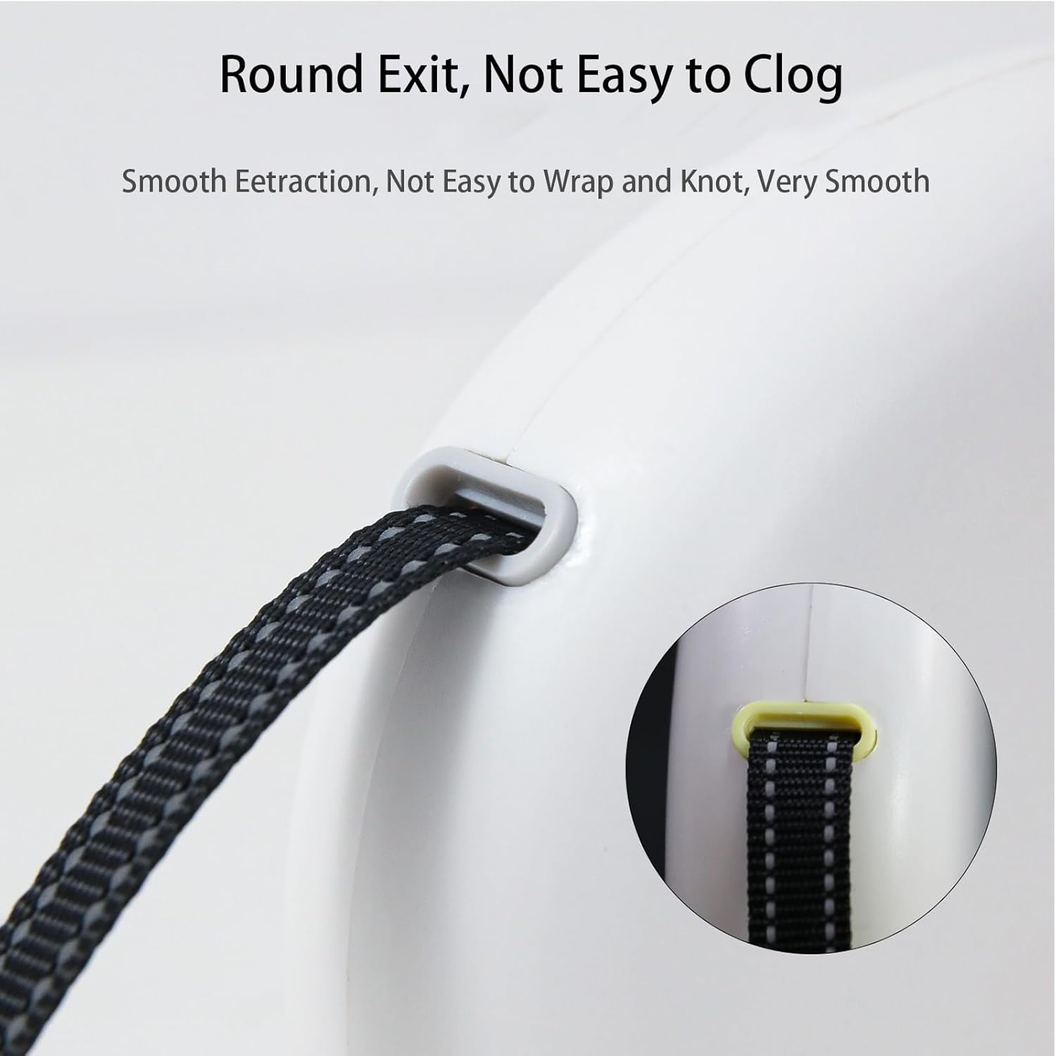 Tangle-Free Retractable Dog Leash with Brake - 3M Strong Nylon, Compact for Small Dogs, Also Suitable for Cat and Other Small Animals, Perfect for Gifts (Yellow) - Grey image number 4