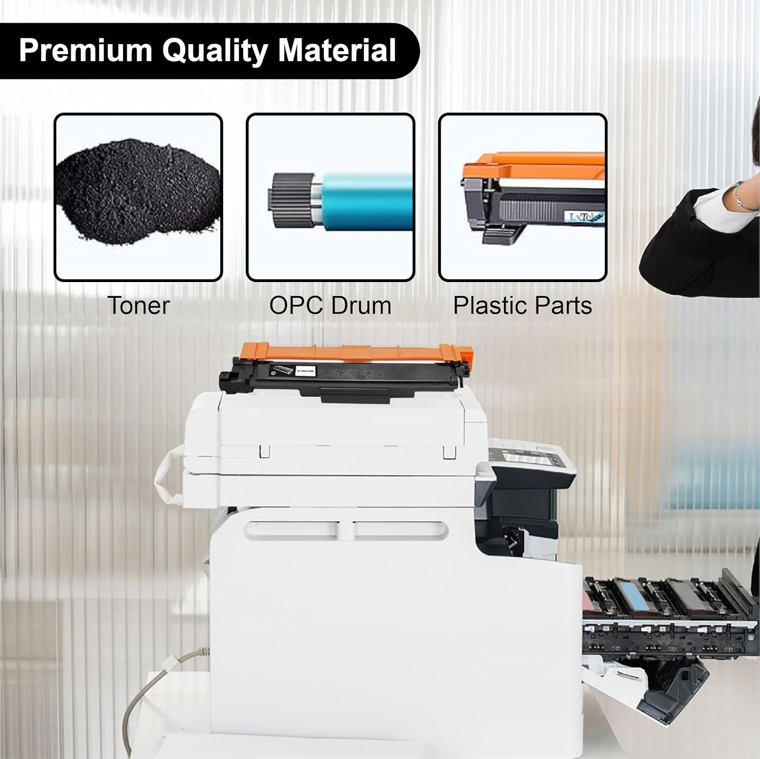 4 Pack Compatible Toner Cartridge Replacement for Brother TN253 TN-253 TN257 TN-257 Combo [1BK,1C,1M,1Y] for DCP-L3510CDW HL-L3230CDW HL-L3270CDW MFC-L3745CDW MFC-L3750CDW MFC-L3770CDW image number 1