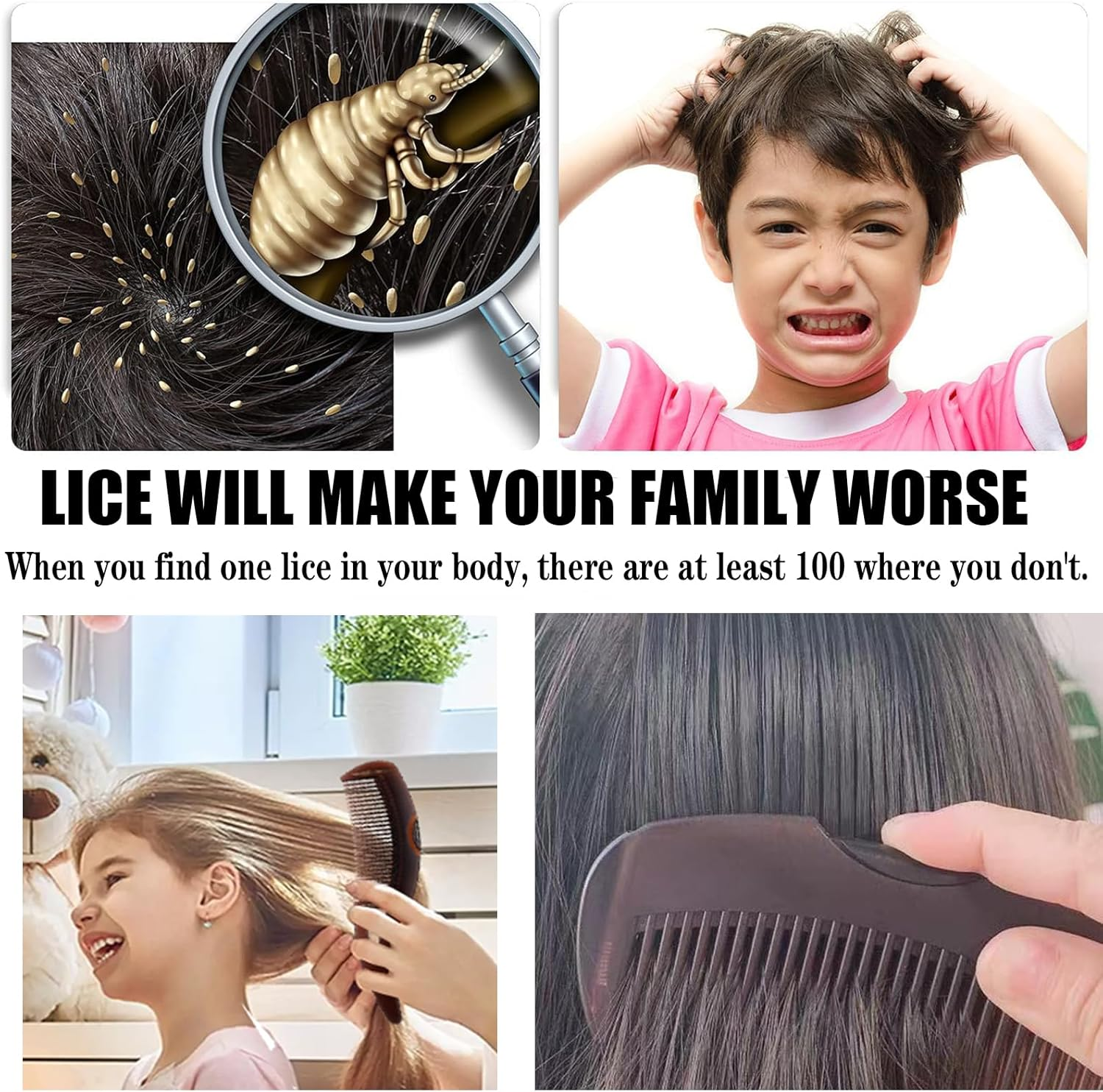 Dandruff Comb,Energy Comb Allows for the Effective Removal of Dandruff and Lice,Hollow Tooth Comb for Better Hair Quality for Women Men image number 1