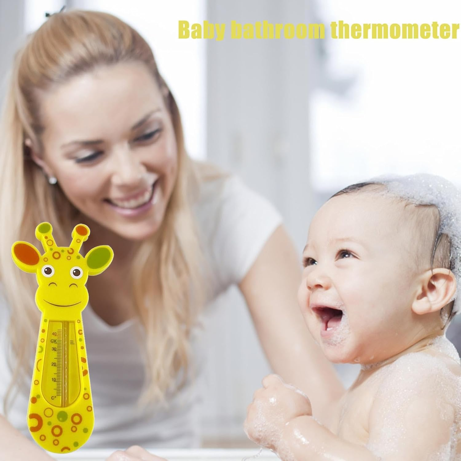 Water Thermometer Baby | Lovely Giraffe Baby Tub Thermometer - Infant Safety Temperature Bath Floating Toy image number 2