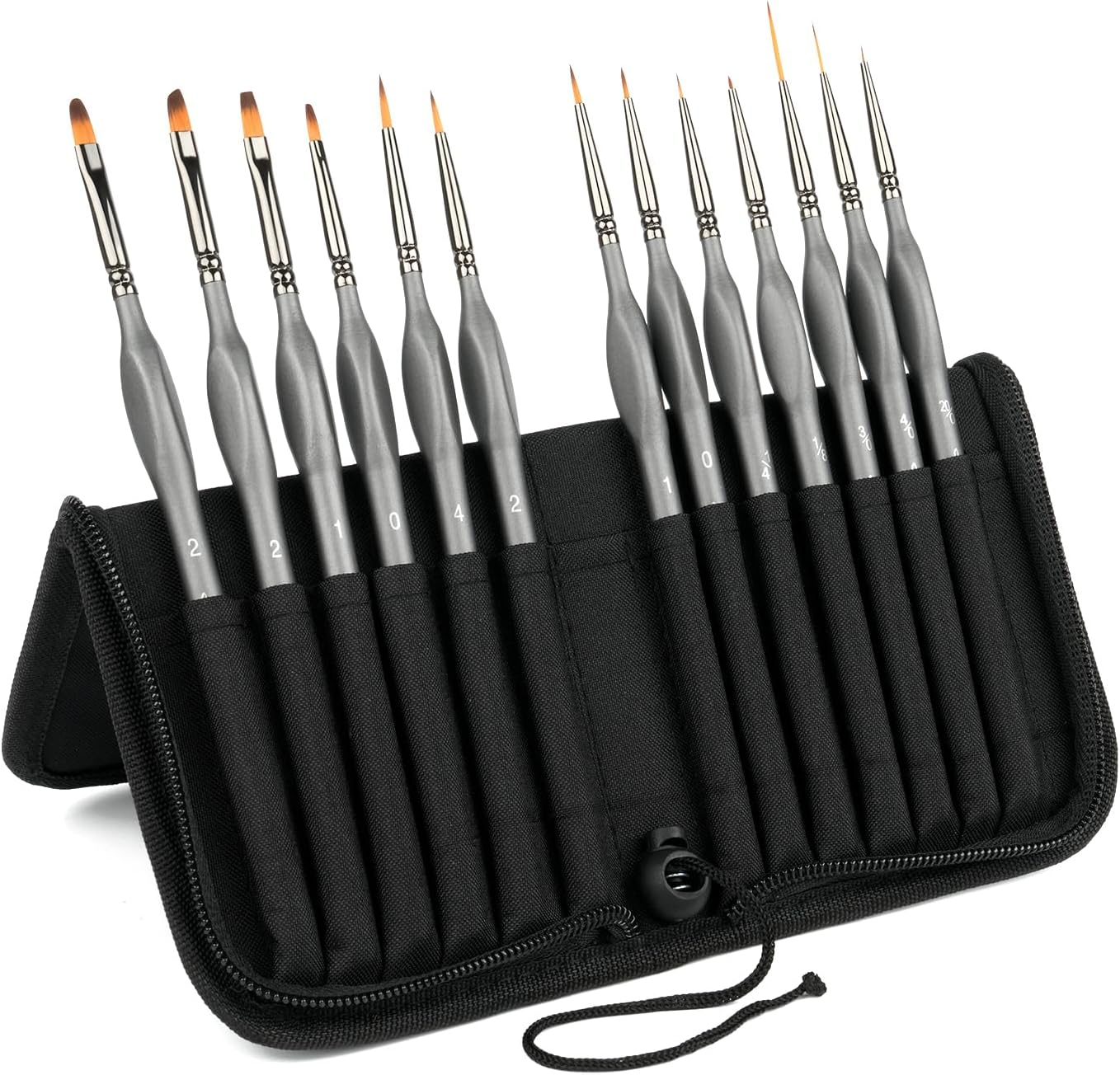 Detailing Paint Brush Set-Golden Maple 13Pcs Miniature Paint Brushes Set for Fine Detail Paint, Acrylic Painting, Watercolor, Oil, Models - 10Pcs-Black image number 5