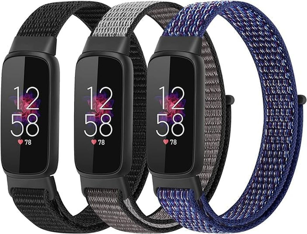 Nylon Bands Compatible with Fitbit Luxe Band for Women,Soft Sport Loop Adjustable Wristband Replacement Strap for Fitbit Luxe/Fitbit Luxe Special Edition for Women Men