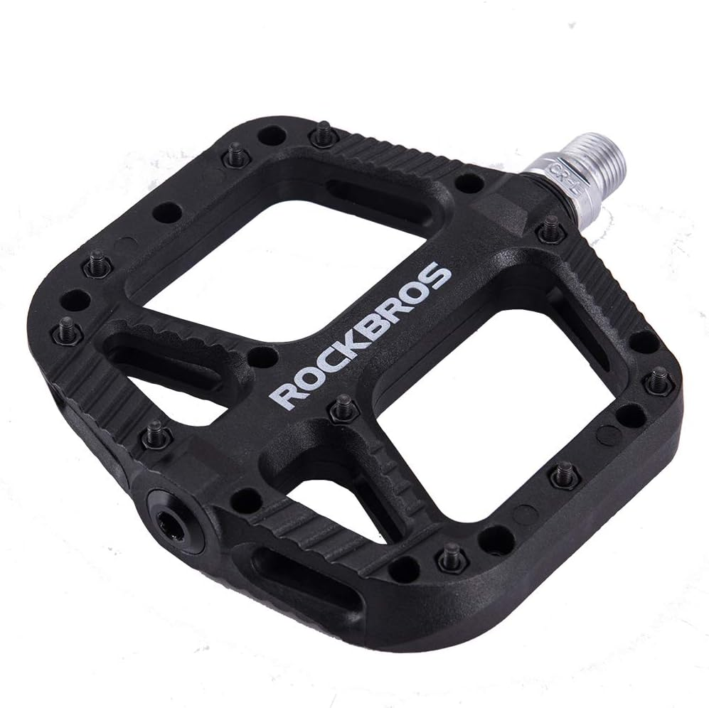 Rockbros MTB Pedals Mountain Bike Pedals Lightweight Nylon Fiber Bicycle Platform Pedals for BMX MTB 9/16" image number 1
