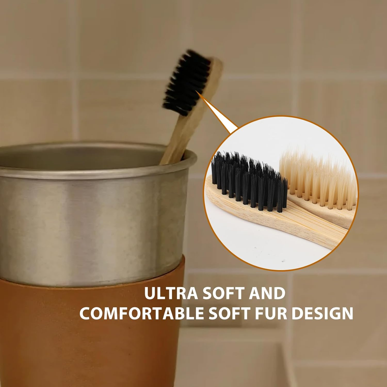 12 Pcs Bamboo Toothbrush, Bamboo Charcoal Tooth Brush Eco Friendly with Soft Bristles Wood Tooth Brushes Biodegradable Recyclable, Oral Care Set for Home Travel Camping