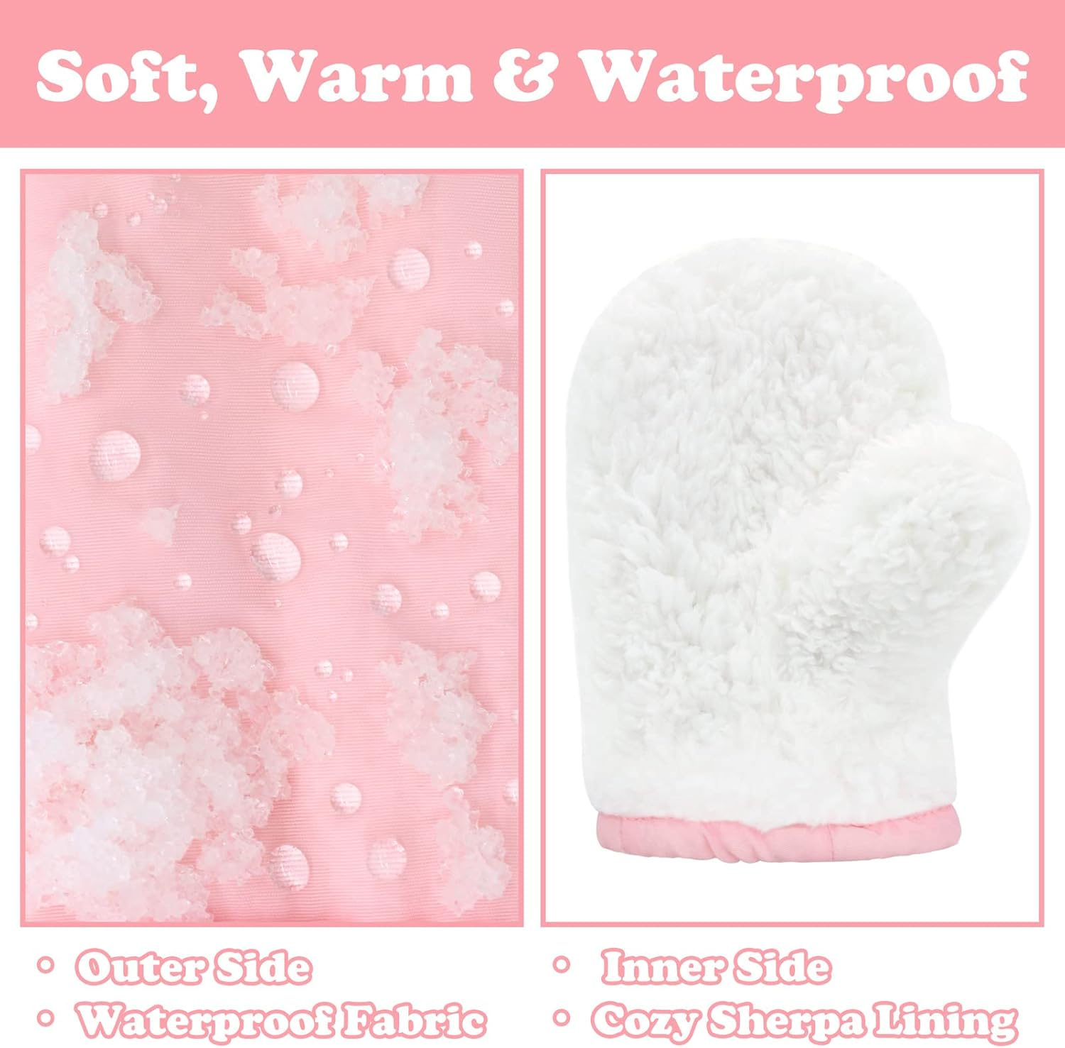 Sarfel Toddler Mittens Waterproof Toddler Gloves Baby Winter Mittens Toddler Snow Gloves Baby Mittens Toddler Winter Gloves image number 6