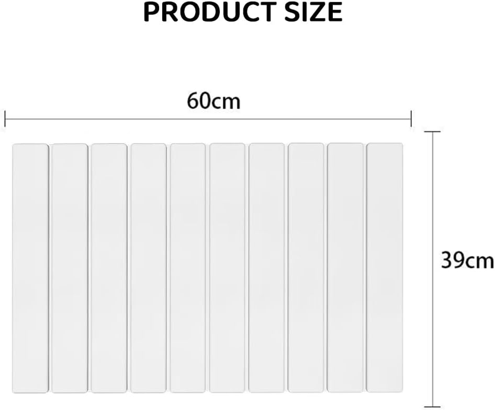 Diatomaceous Earth Dish Drying Mat &ndash; Waterproof & Non-Slip, Foldable Drying Pad for Dishes & Cups &ndash; 60 X 39Cm (White, Large) image number 5