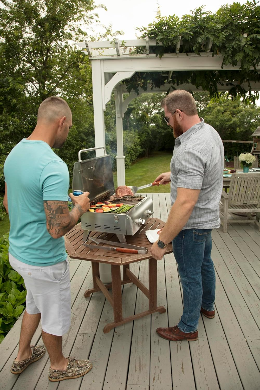 Cuisinart 10-Piece Premium Grilling Set, Grill Accessories Stainless Steel BBQ Tools, Storage Tote for Spatula, Tongs, Grill Brush, and More, Perfect for BBQ, Cookouts, Camping, Tailgates image number 1