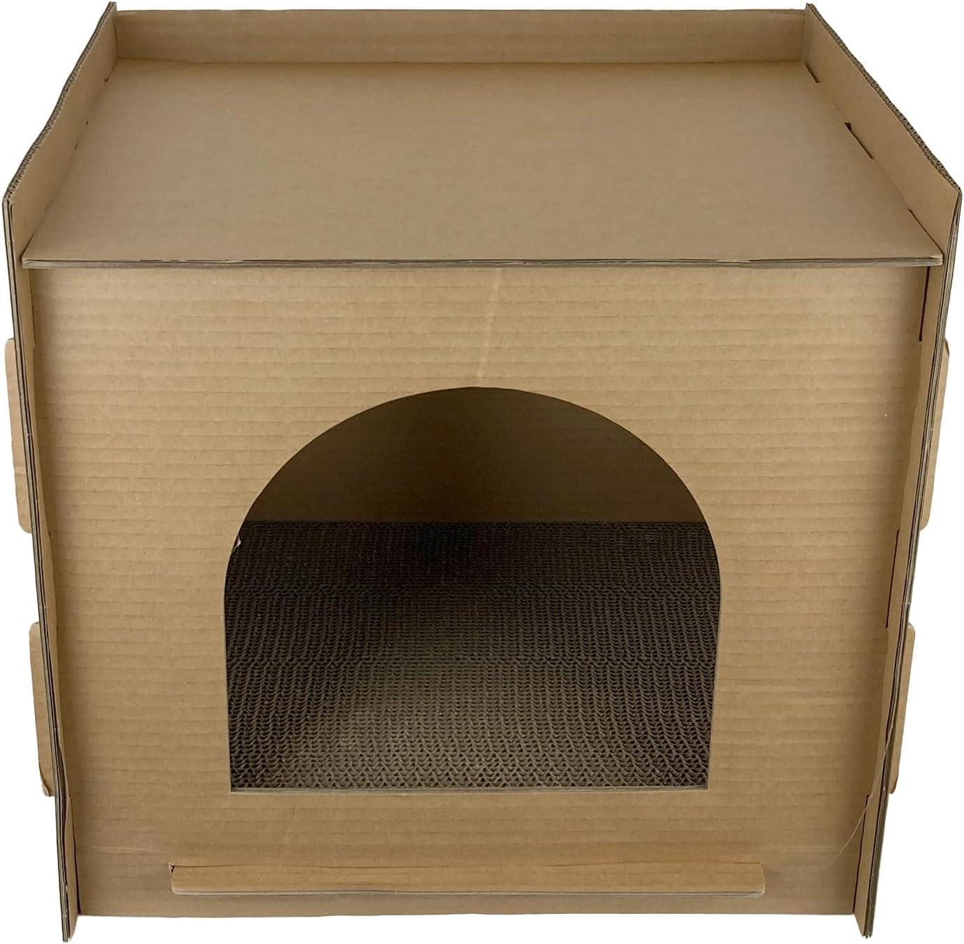 Cattitude Cat Natural Instincts Scratch Hideaway, 43Cm Height - Recycled Carboard, Hideaway Scratcher image number 4